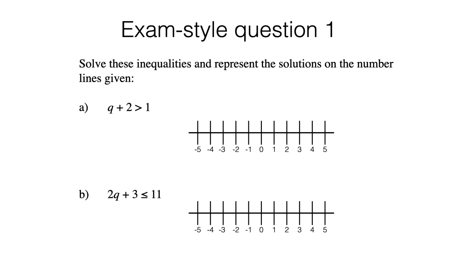 A22a Solving Linear Inequalities In One Variable Bossmaths Com